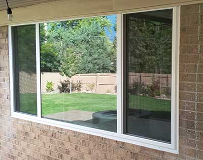 After exterior window sliding